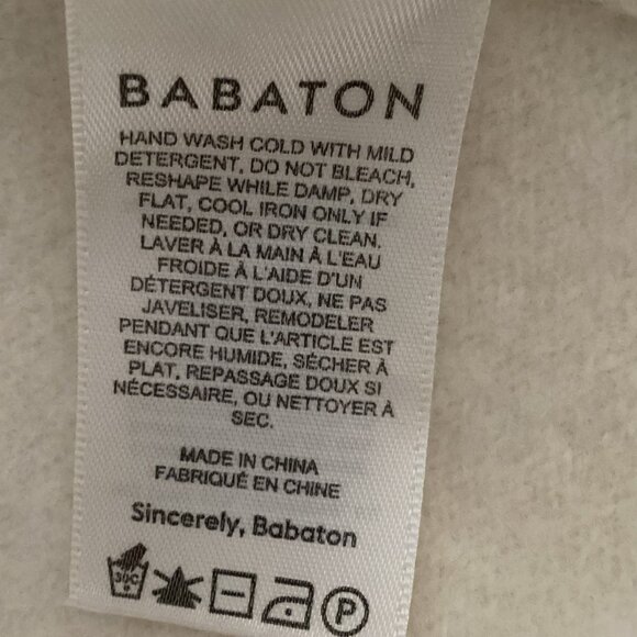 Babaton Women's Cashmere Cropped Knit Turtleneck Sweater Size S Super Soft Warm - Picture 8 of 9